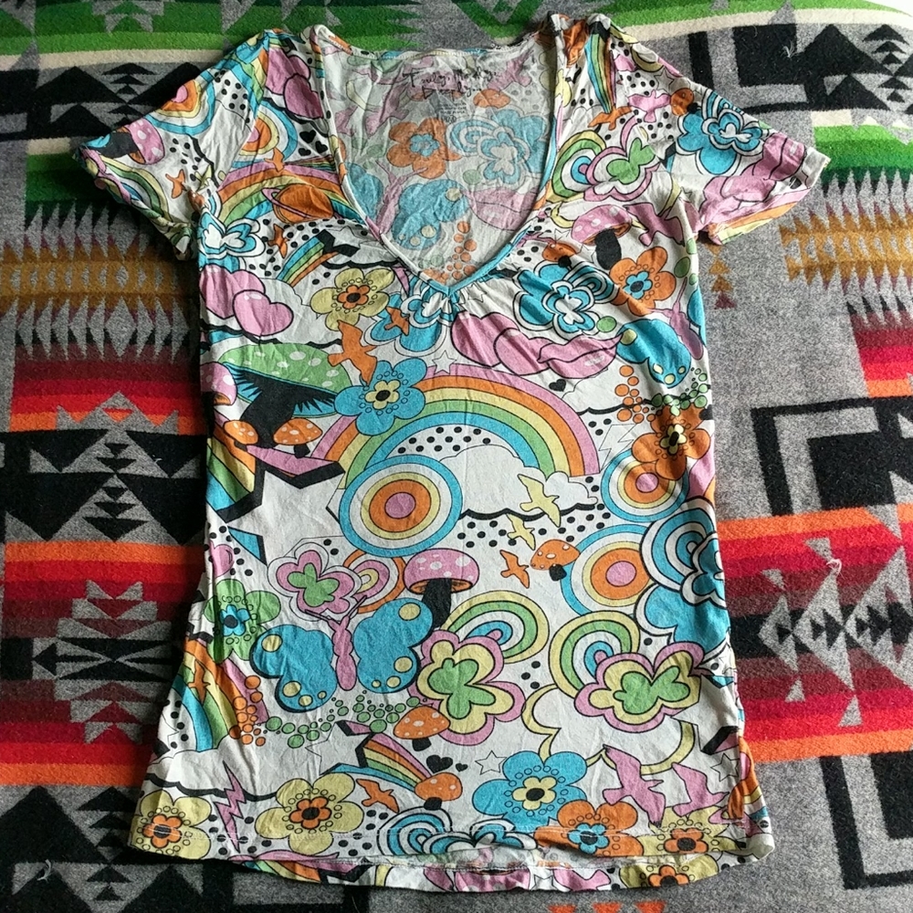 🍄Shroom Trip T-Shirt Rainbow Festy Magic🍄